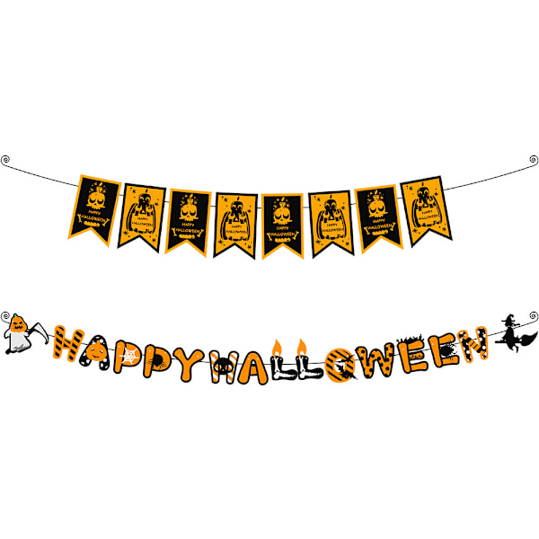 Halloween festdekorationer, skrämmande födelsedagsbanner för E