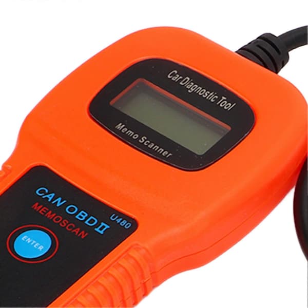 U480 Bil OBD2 Diagnoseskanner LCD-skjerm 10-12V DC Universell Motor Kode Leseverktøy