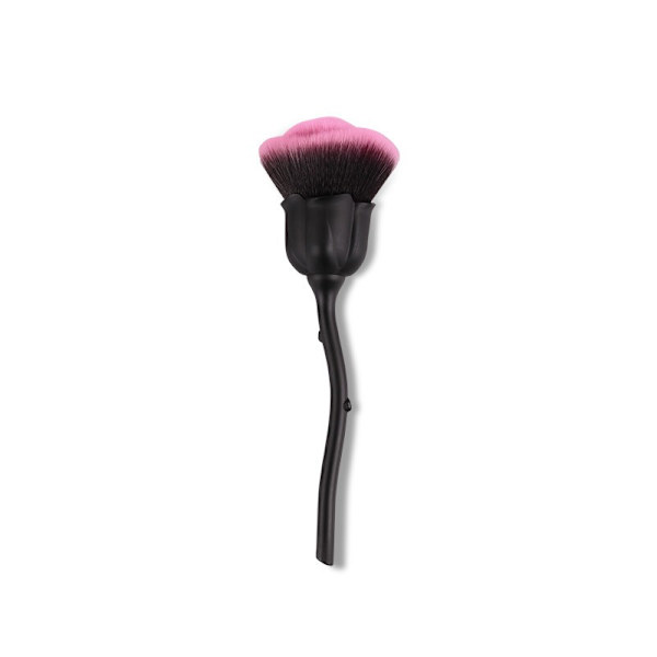 Rose puder makeup borste Soft Head puder borste Black 2Pcs