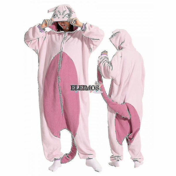 Halloween Onesie För Vrouwen Mannen Vuxna Barn Djur Kigurumis Pyjamas Tecknad Pyjamas Hemkläder Ko Mewtwo Onesie