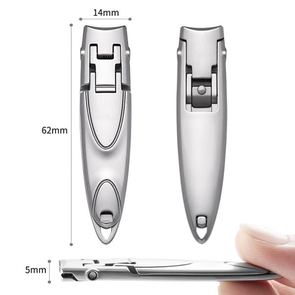 1 ST Rostfri Sin Nagelklippare ter Tånagel Fingernagelmanikyr Silver