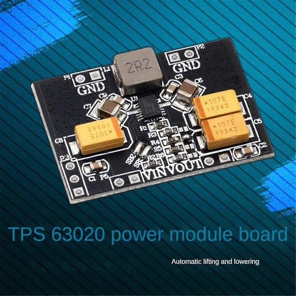 TPS63020 Automatisk Buck-Boost Step Up Down Strømforsyningsmodul Litiumbatteri Lav Ripple Spenningsomformer 2,5V