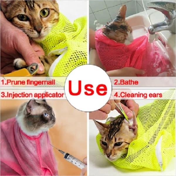 Katt Badeveske Katter Vaskeposer ROSA pink