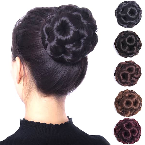 Synthesis Claw Clip Chignon Extension Clip Hårstycke lockigt hår 2