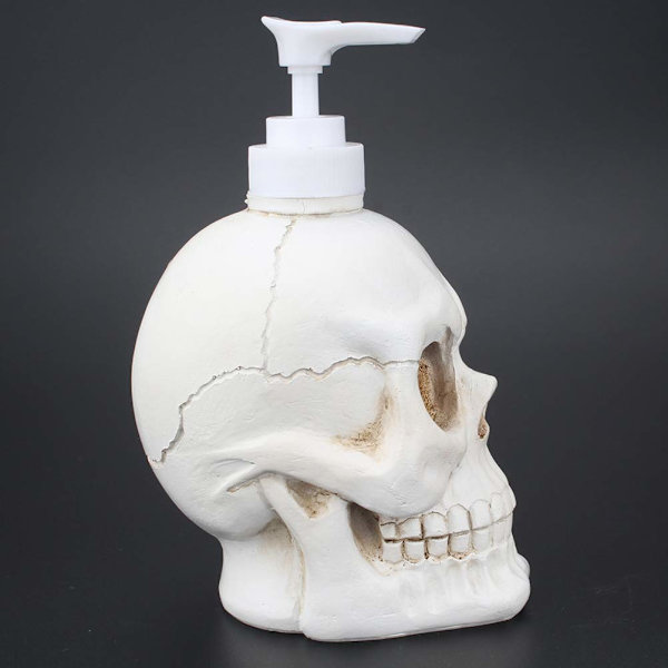 Sæbedispenser Halloween Skull Flydende Sæbepumpe Hvid