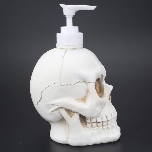 Såpedispenser Halloween Skull Flytende Såpepumpe Hvit