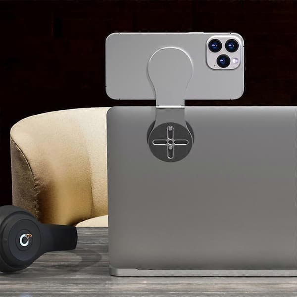 Avtakbar magnetisk mobiltelefonholder for bærbar PC/bil/skrivebord, grå