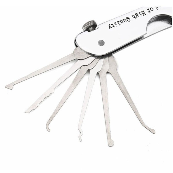 7-in-1-setti ruostumattomasta teräksestä, koko 10,5 x 1,3 x 3,7 cm