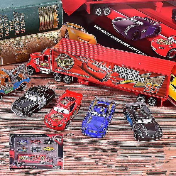 7st Lightning Mcqueen Jackson Storm Mack Farbror Lastbil Diecast Metal Bilmodell