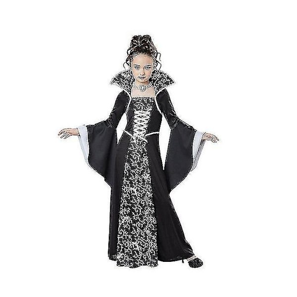 vampyr kostym halloween flicka vampyr klänning drottning kostym 140cm style2