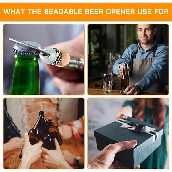 6 stk. perleølåbner genanvendelig flaskeåbner dekorativ perleflaskeåbner til bartendere DIY perleflaskeåbner