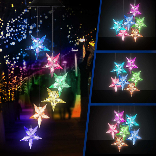 Solar Wind Chime, Wind Chimes Changing Color LED