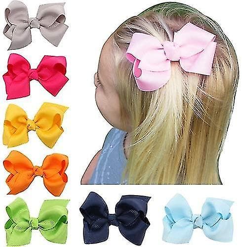 1st Lovely Grosgrain Bow Clips Kids Bowknot Hårklämma