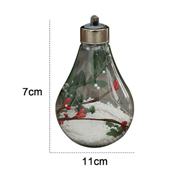 Christmas Led Transparent Julekugle Juletræspynt Style 6