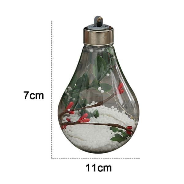 Christmas Led Transparent Julekule Juletrepynt Style 6