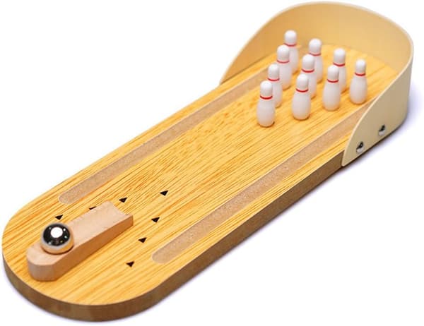 Mini Bowling, Træbordspil Bowling indendørs qd