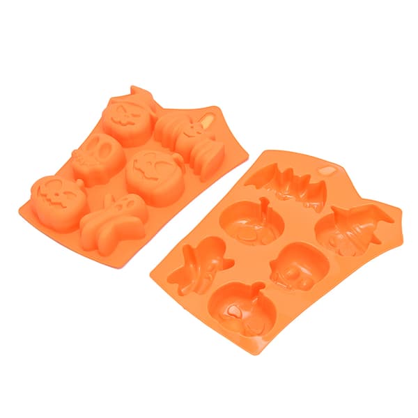 Halloween gresskar silikonform lys kake dekorasjon Fondant