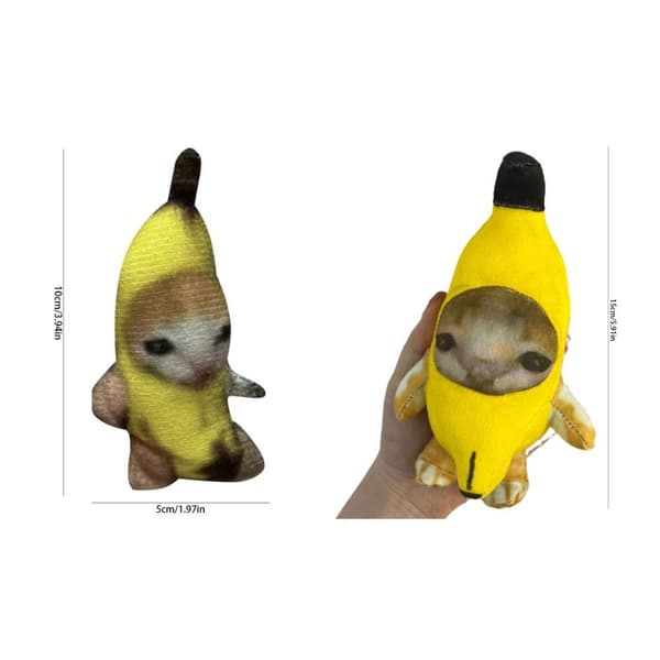 Banana Cat Plush Pendant Sound Plush Doll 5