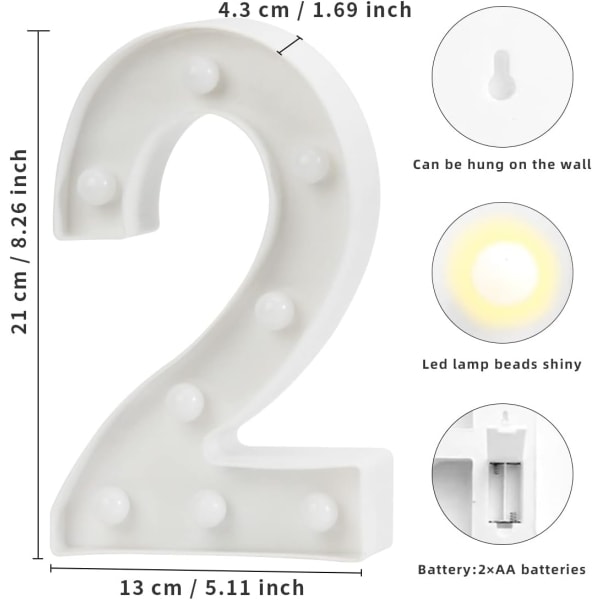 LED-tältbokstavslampor med bokstäver bordslampa, för festbröllopsdekor Batteridrivna alfabetets initialer Lampbokstäver - sifferljus-2