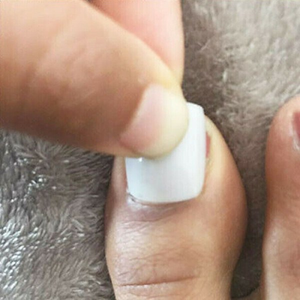 500st/påse Tå lösnaglar Akryl Nageltips Korta naglar