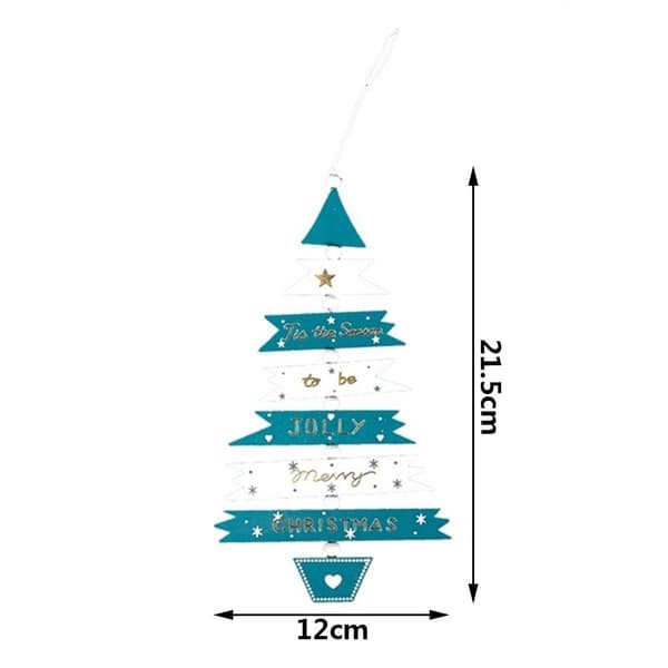 1PC Merry Christmas Xmas Tree Trä Drop Ornaments BEIGE