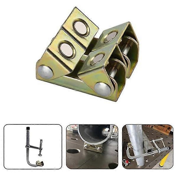 V-Typ Svetsjigg Magnetiska Svetsklämmor Justerbar Fixtur För Dörr Fönsterverktyg V-Kuddar Svetsfäste