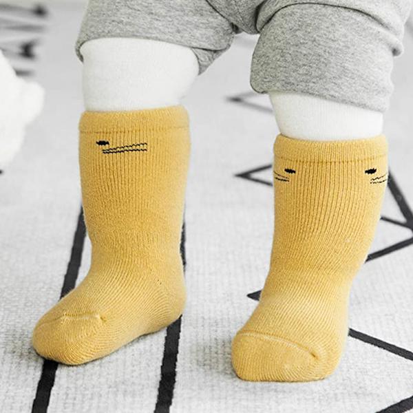 3 par baby vinterstrumpor Tjocka tecknade djur 0-36 månader Style 1