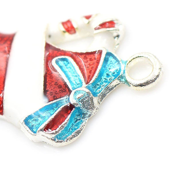 Metall julberlocker prydnad Xmas berlockhänge för armband