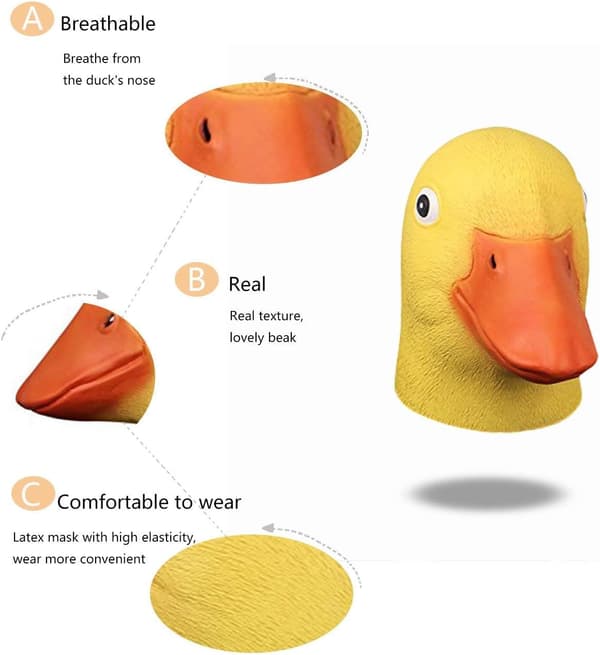 Halloween Latex Dyrehode Maske for Forkledning Maskerade Halloween