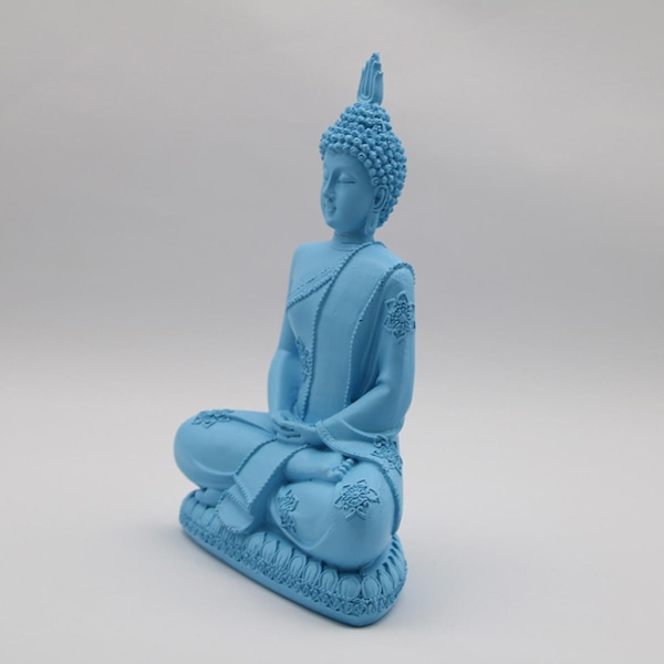 Meditasjon Statue Buddha Stauette Figur Buddhisme Resin Objekt DIY Hjemmeinnredning