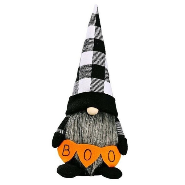 Ansiktslösa dvärgar Docka rekvisita Gnome Plyschleksak Carnival Halloween Dekor Ornament Check Hat