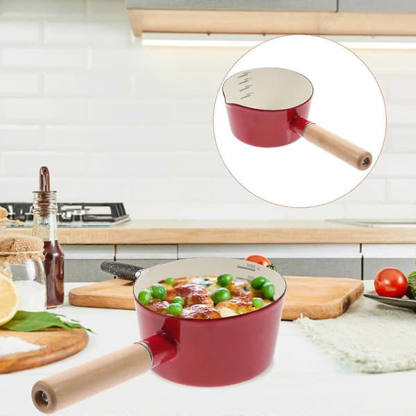 Non-stick emaljert melkekjele, multifunksjonell kasserolle for matlaging på kjøkkenet