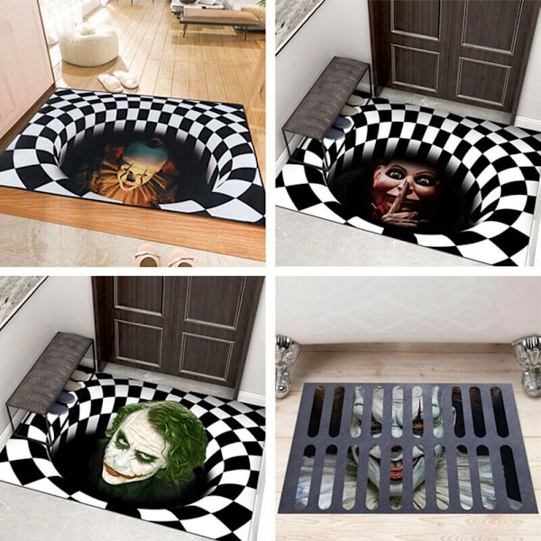 Halloween-ovimatto Pelottava klovnimatto Kauhu Tervetuloa-ovimatto