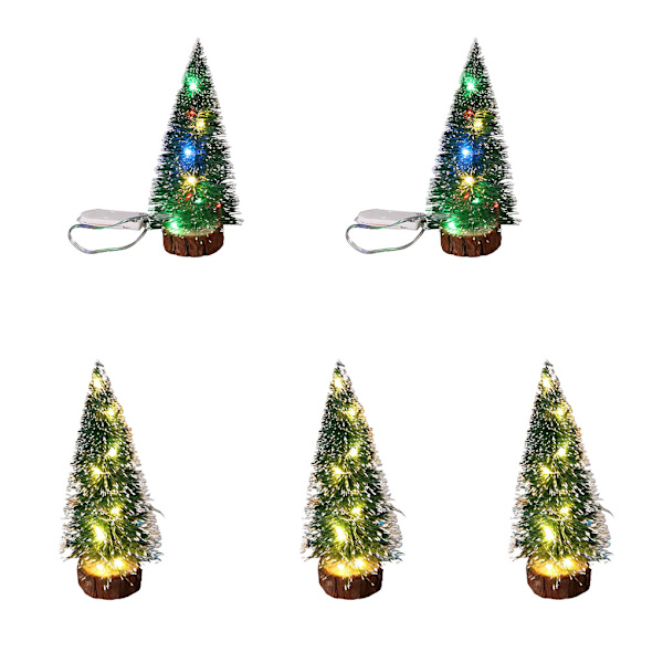 Mini julgran 15/20/25 CM Xmas Trees skrivbordsdekoration Warm Lamp 15cm