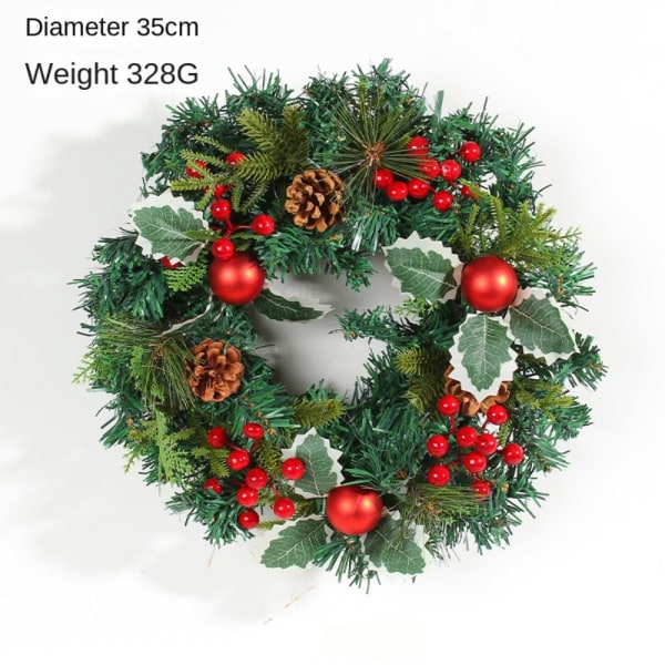 Julkrans dekorativ dörrhängande fönsterväggdörr