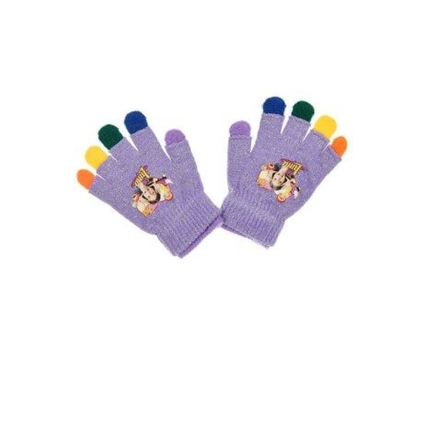 4-Pakke 2i1 Fingervanter + Fingerløse Vanter Soy Luna Rainbow Gli pink one size