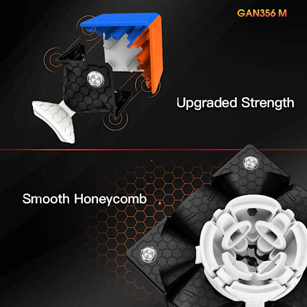 GAN 356 M, 3x3 Magnetic Speed Cube Stickerless Magic Cube