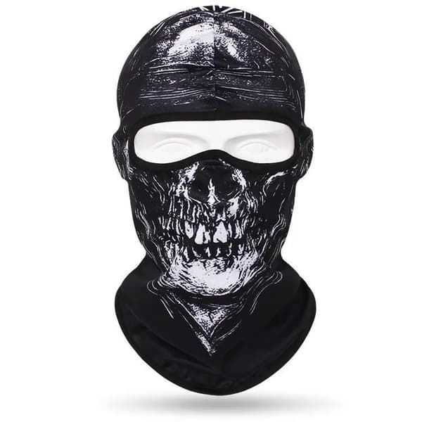 Maske hætte balaclava Halloween Fuld Ansigtstildækning ski motorc white