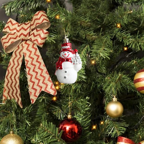 2 julgranskulor i plast Julgransdekor jul Snowman/2