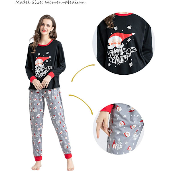 Jul Familj Matchande Pyjamas Röd Holiday Pjs Sets Bomull nattkläder