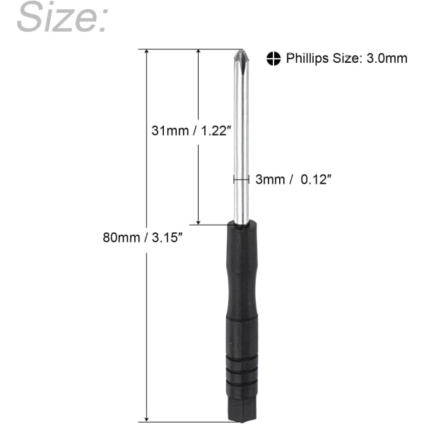 Skrutrekker, 3,0 mm stjernehode for klokke