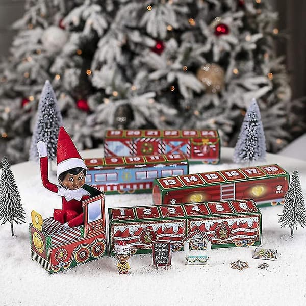 Jul adventskalender North Pole Elf Train Blind Box Ornaments Barnleke