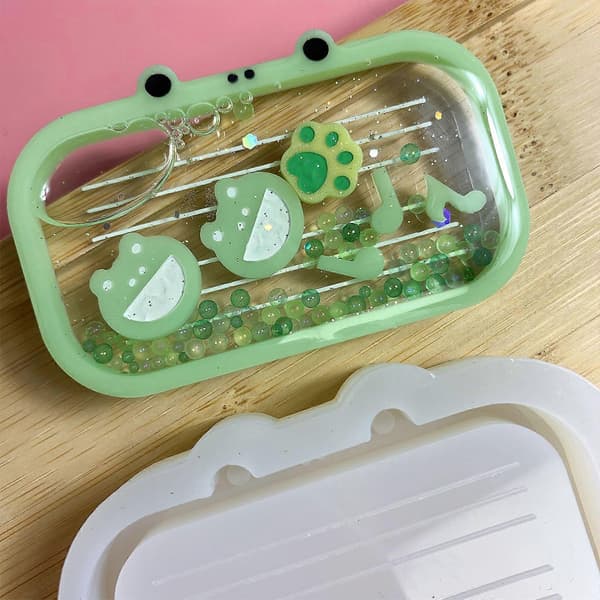 DIY Epoxy Søt Frosk Ornament Kvikkssand Form Dråpelim Silikon Hjemmelaget Form