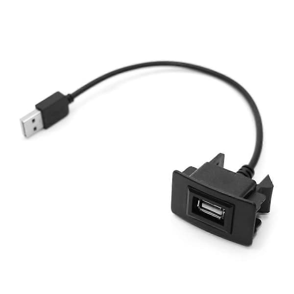 Bil dashbordmontert USB-portpanel hann til hunn plastforlengelseskabel