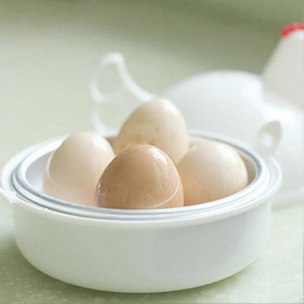 Kyllingformet 4-eggs dampkoker Kjøkken Mikrobølgeovn Tilbehør Kokeverktøy