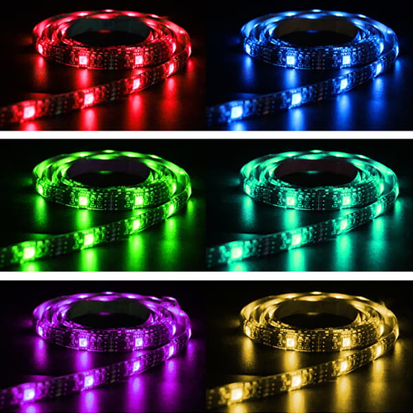 LED 5050 RGB Strip Lights med bluetooth musikljusfält 5m