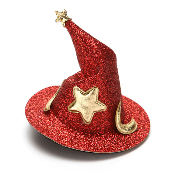 Halloween Koristeet Lapsille Velho Noitahattu Hiusneula Naamiaisrekvisiitta Hiusklipsit Pukeutumiseen Red