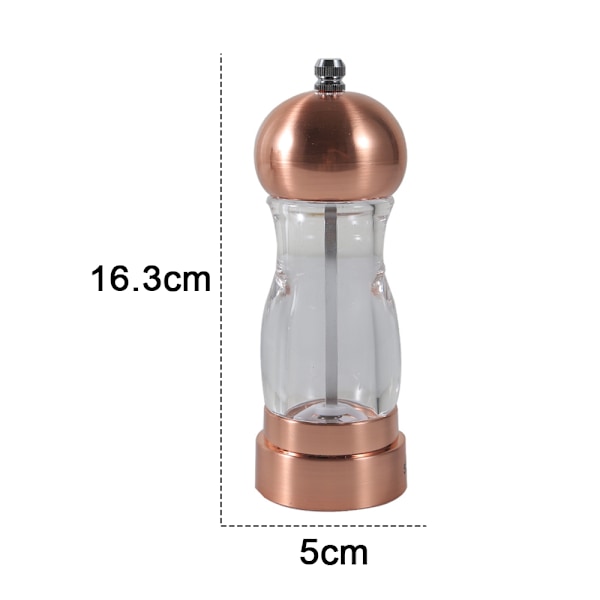 Mylly uusi läpinäkyvä pippurimylly maustekahvi manuaalinen Bronze 6 Inch Bubble Wrap