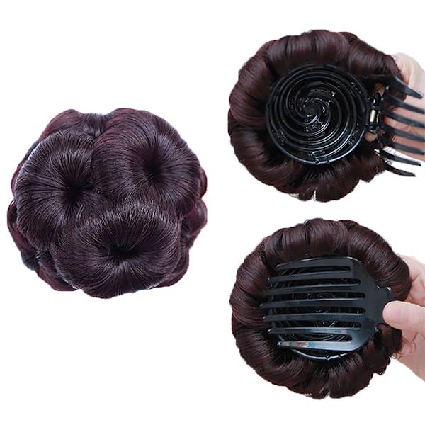 Synthesis Claw Clip Chignon Extension Clip Hårstycke lockigt hår 2