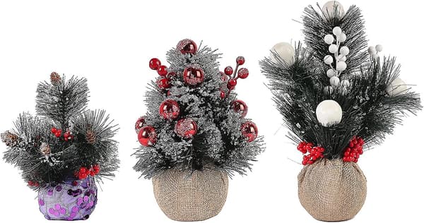 Mini kunstig juletre - 8 tommer - furuimitasjon
